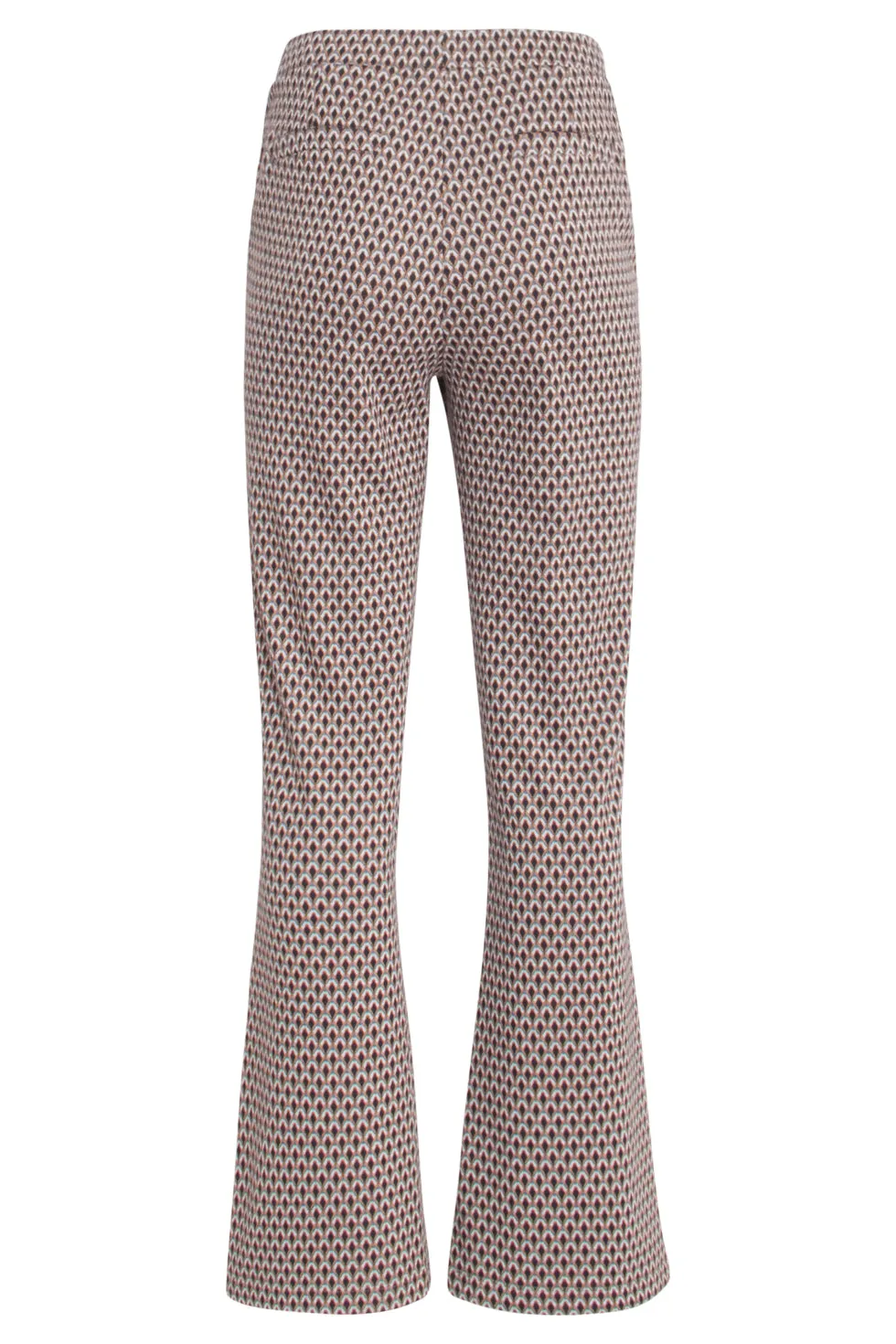 23569 Vintage Flared Pantsretro Neutraal E Print | Black-Brown