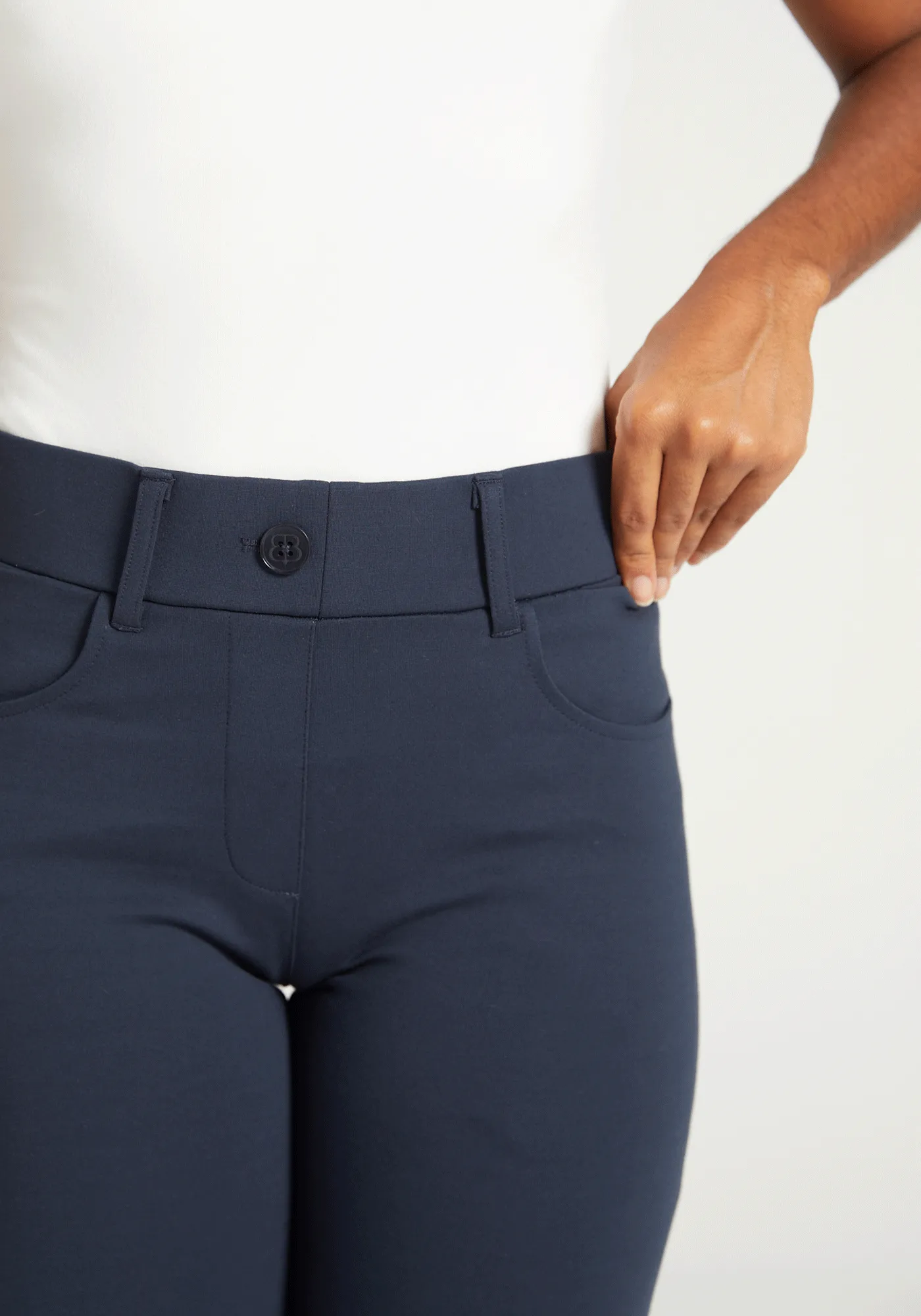 7-Pocket Dress Pant Yoga Pant | Skinny (Navy)