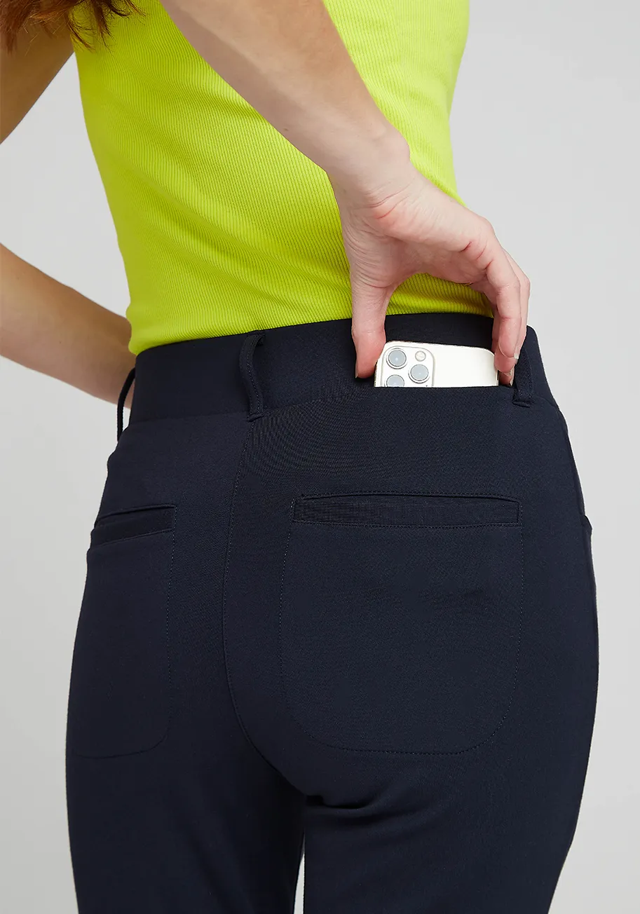 7-Pocket Dress Pant Yoga Pant | Skinny (Navy)
