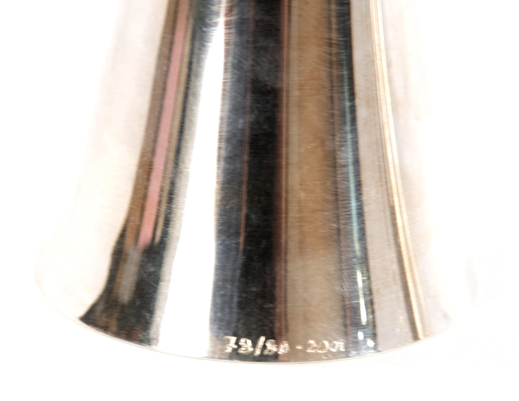 A Set of Six Cleto Munari Sterling Silver and Glass Goblets