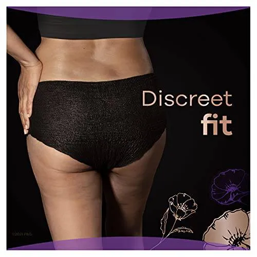 Always Discreet Boutique, Incontinence & Postpartum Underwear For Women, Maximum Protection, Small/Medium, 12 Count