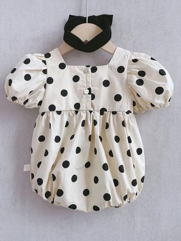“Anastasia” Polka Dot Romper