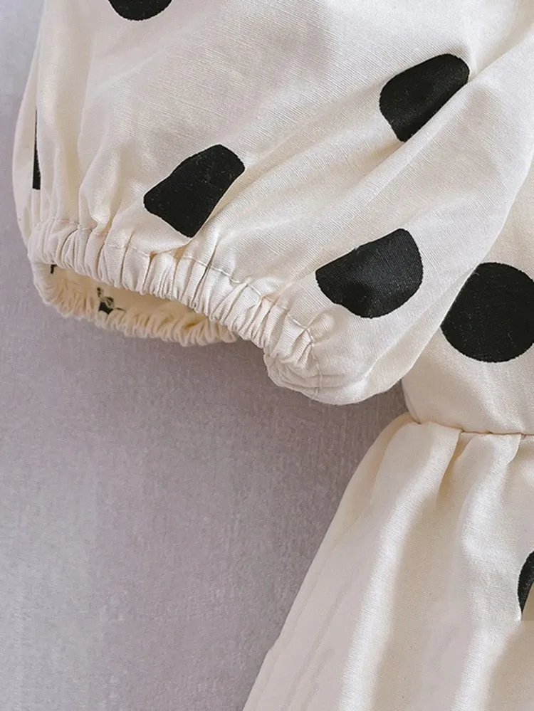 “Anastasia” Polka Dot Romper
