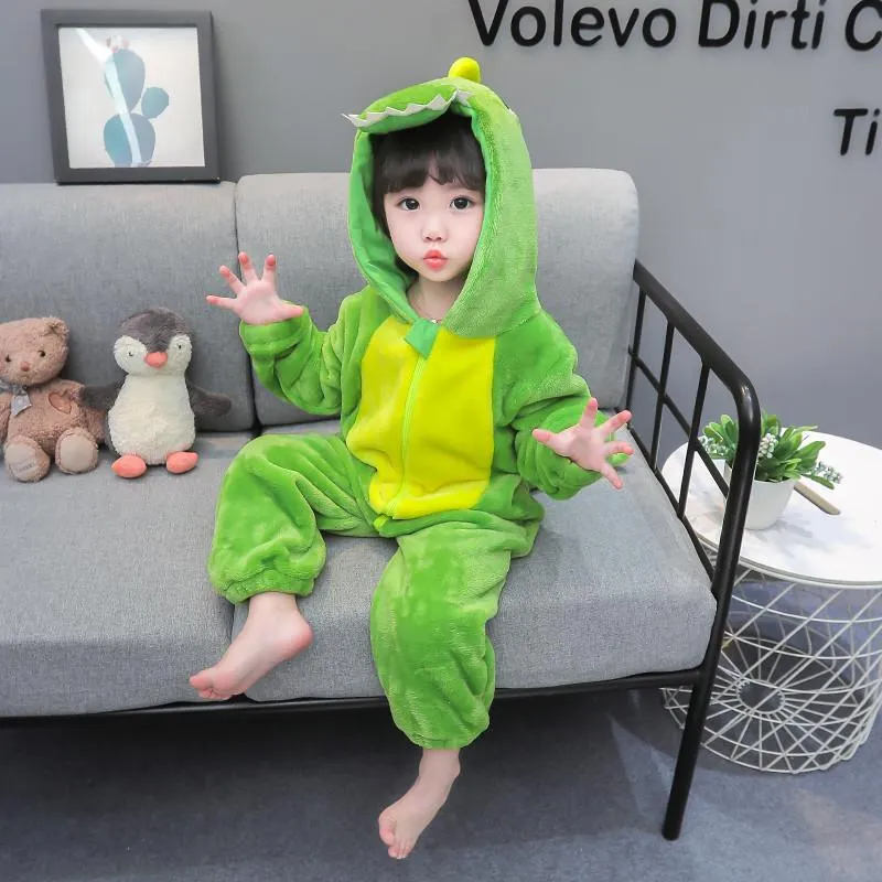 Baby dinosaur jumpsuit cartoon pajamas home jumpsuit