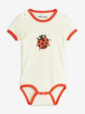 Baby Girls Ladybugs Bodysuit in Ivory