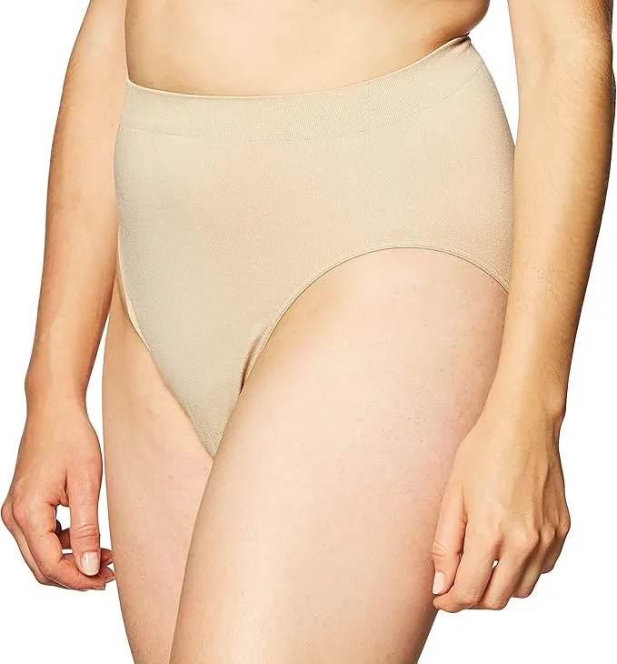 Bali Microfiber Hi Cut Comfort Revolution Brief  Nude Size 8/9