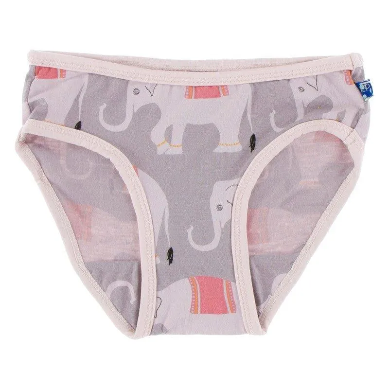Bamboo Underwear - Feather Indian Elephant with Macaroon