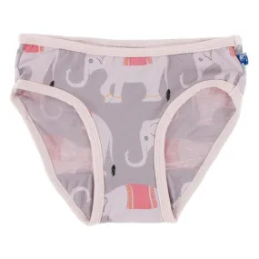 Bamboo Underwear - Feather Indian Elephant with Macaroon