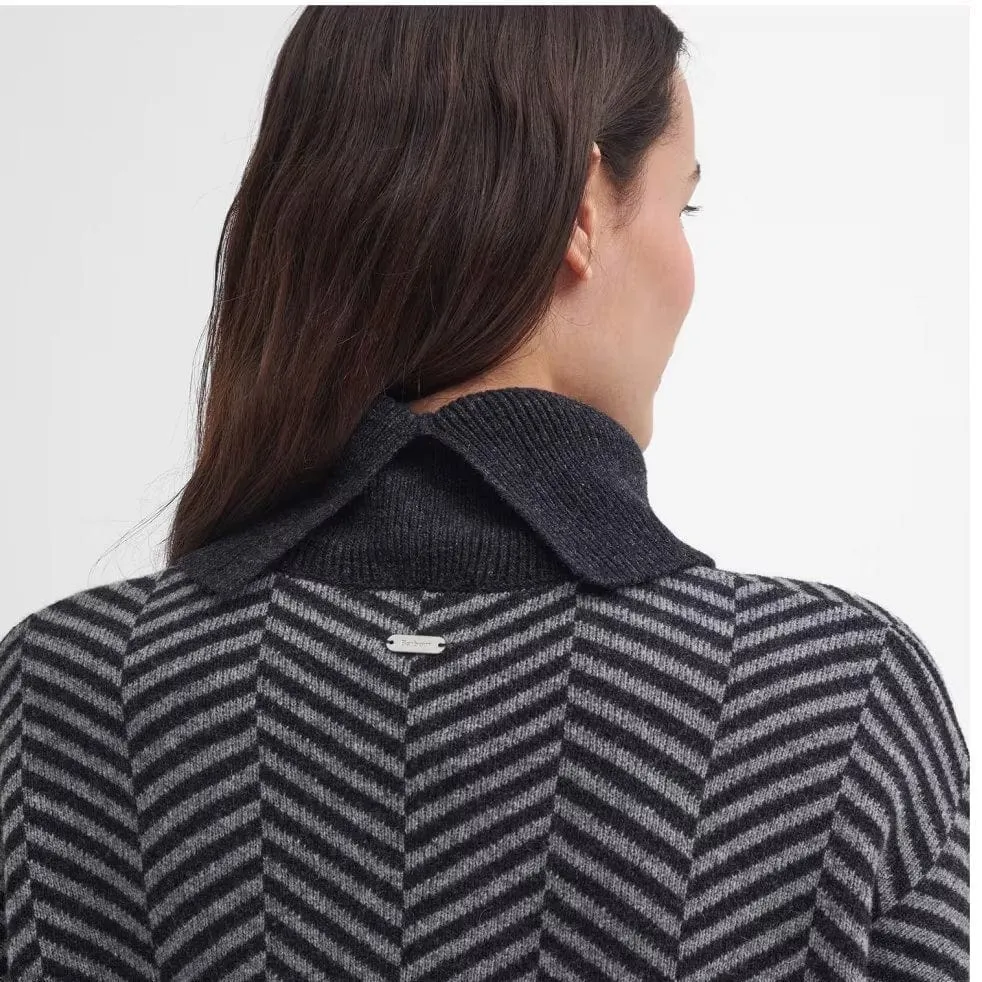 Barbour Aubrey Knitted Jumper In Grey Marl