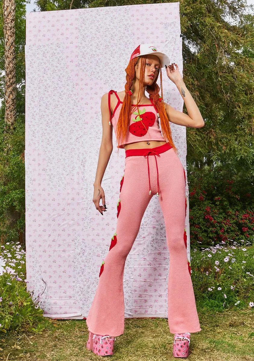 Berry Sweet Crochet Pants