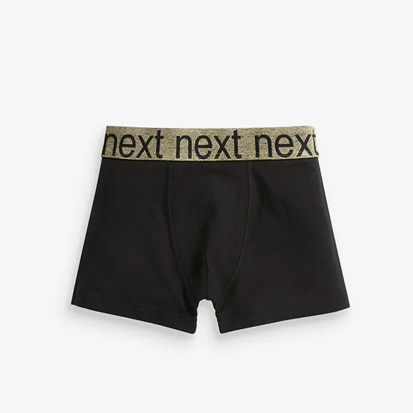 Black Gold Waistband 5 Pack Trunks (3-12yrs)