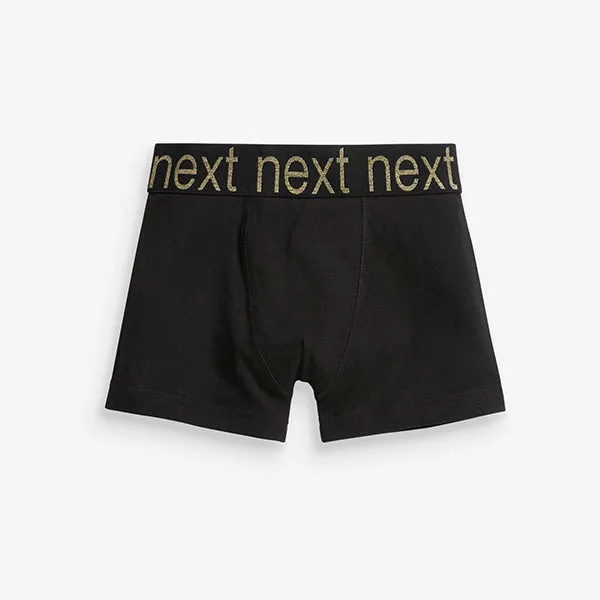 Black Gold Waistband 5 Pack Trunks (3-12yrs)
