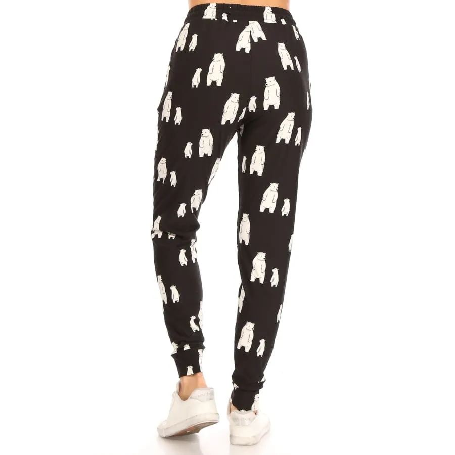 Buttery Soft Printed Joggers - Bears