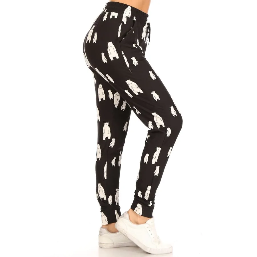 Buttery Soft Printed Joggers - Bears