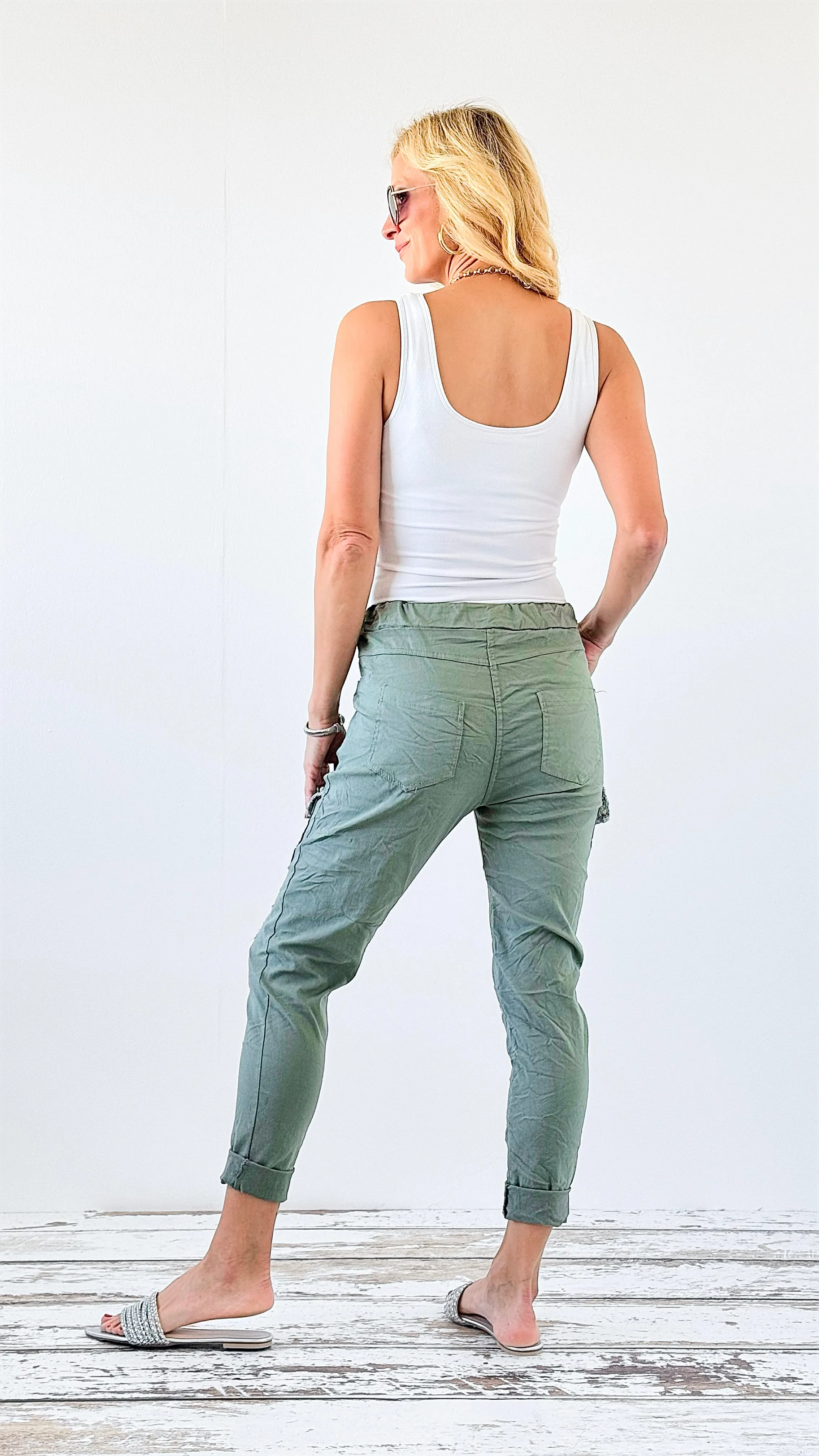 Camouflage Patch Jogger Pants