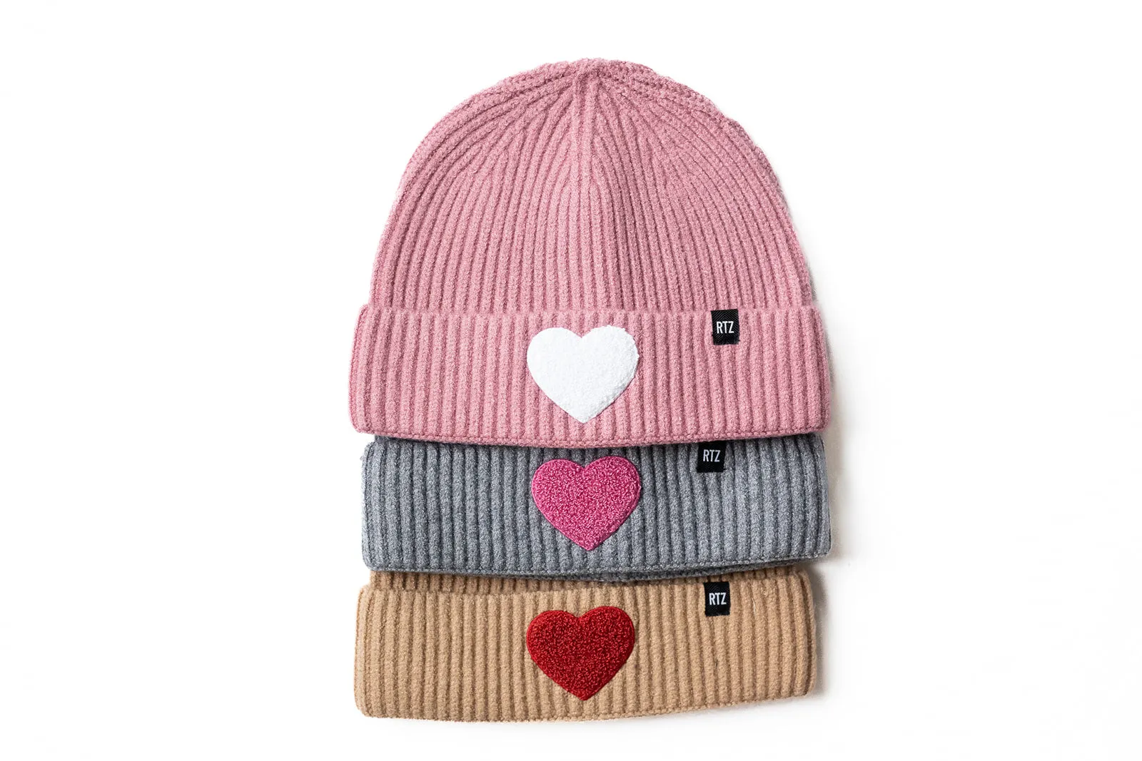 Candy Apple Terry Heart Beanie