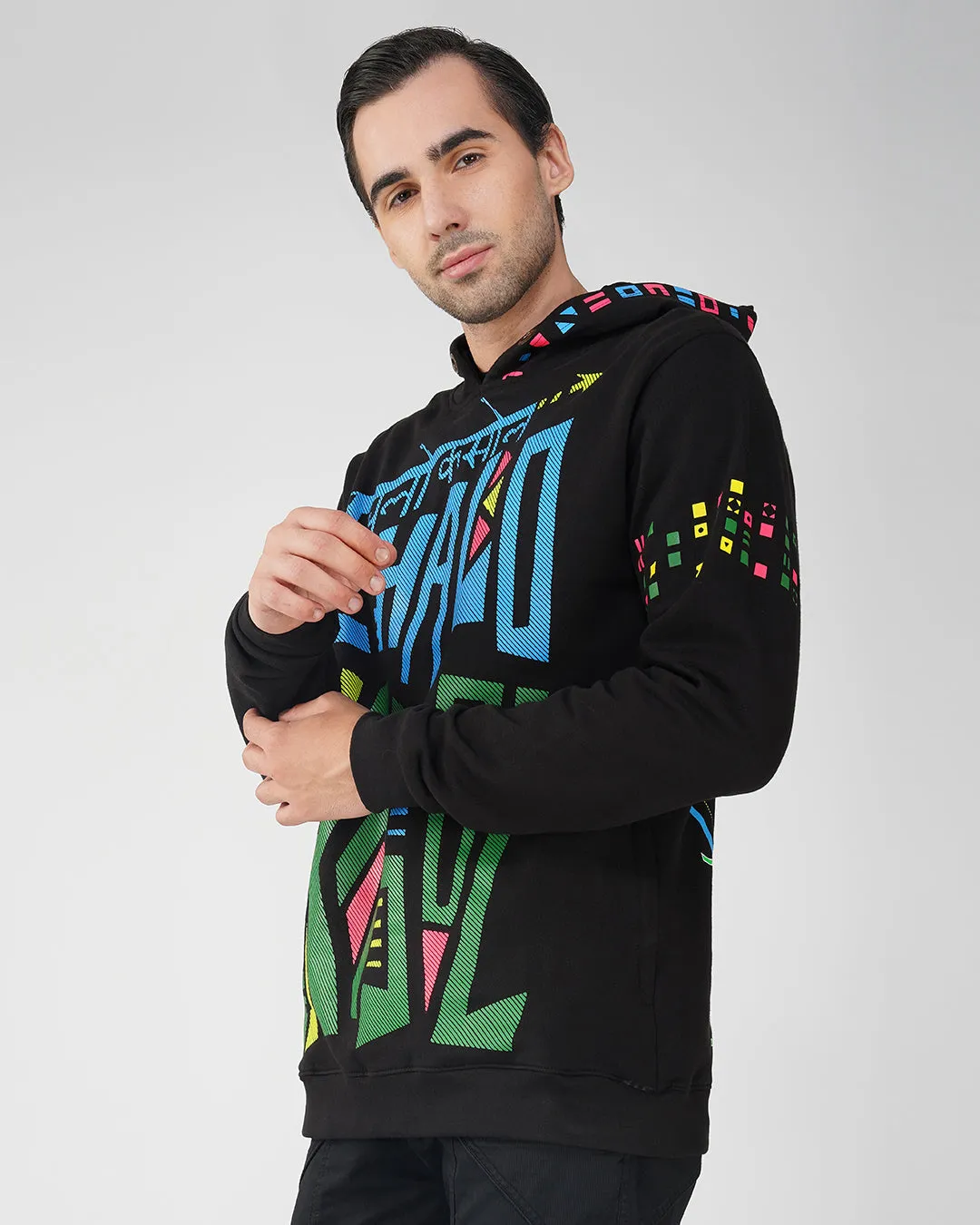 Chalo Kasol | Pullover Cotton Hoodie UV Light Reactive