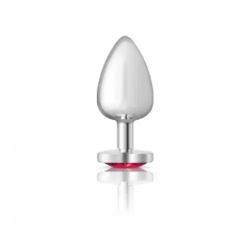 Cheeky Charms Heart Bright Pink Silver Plug