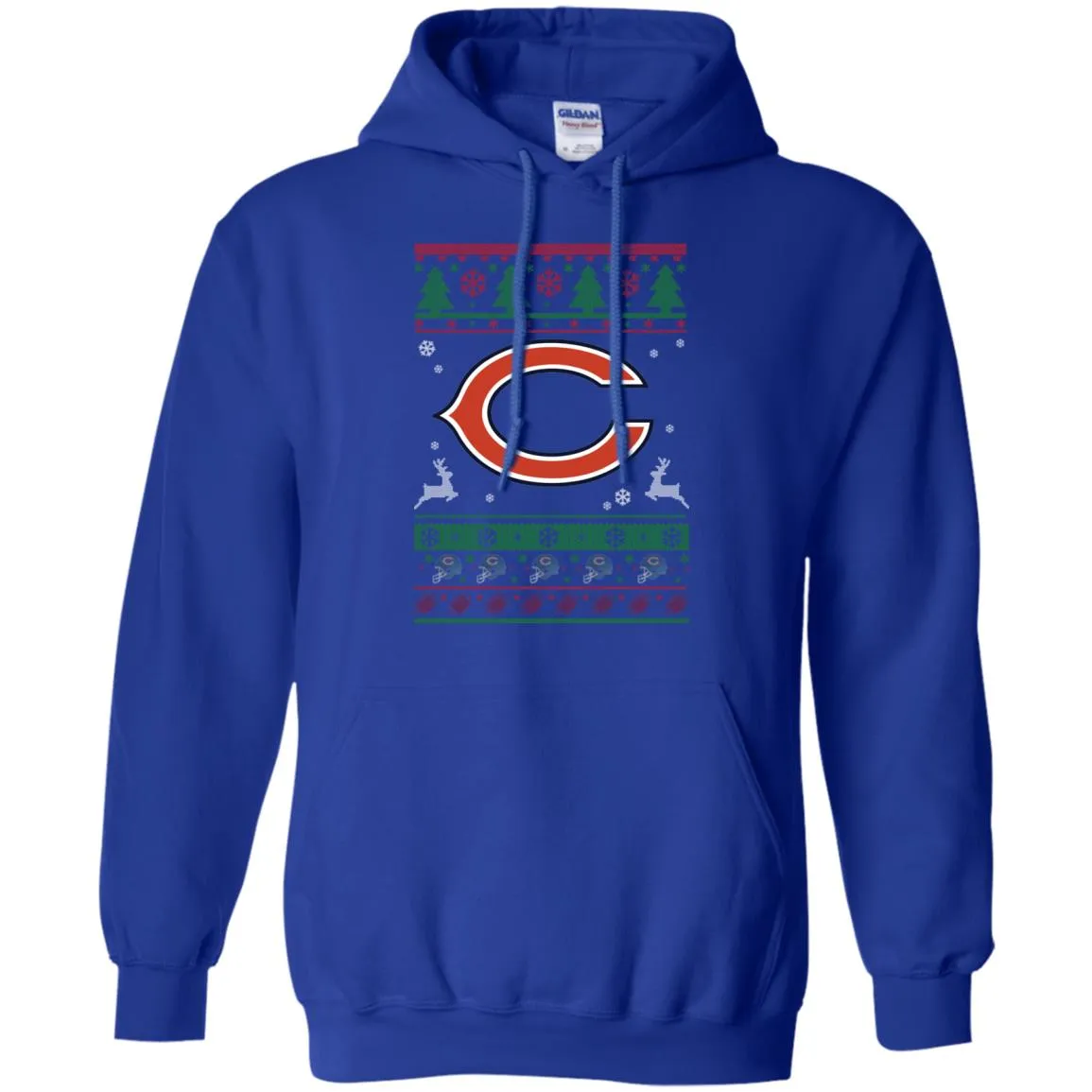 Chicago Bears Logo Football Teams Ugly Christmas Sweater Men Pullover Hoodie