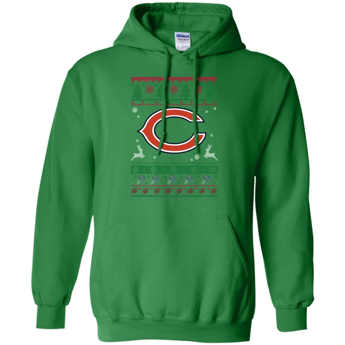 Chicago Bears Logo Football Teams Ugly Christmas Sweater Men Pullover Hoodie