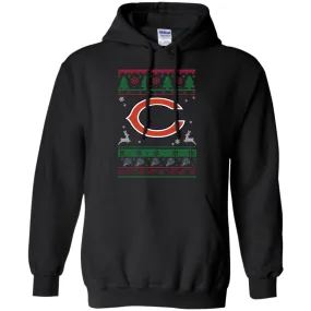 Chicago Bears Logo Football Teams Ugly Christmas Sweater Men Pullover Hoodie