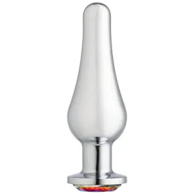 Cloud 9 Novelties Gems Silver Chrome Tall Plug - Large