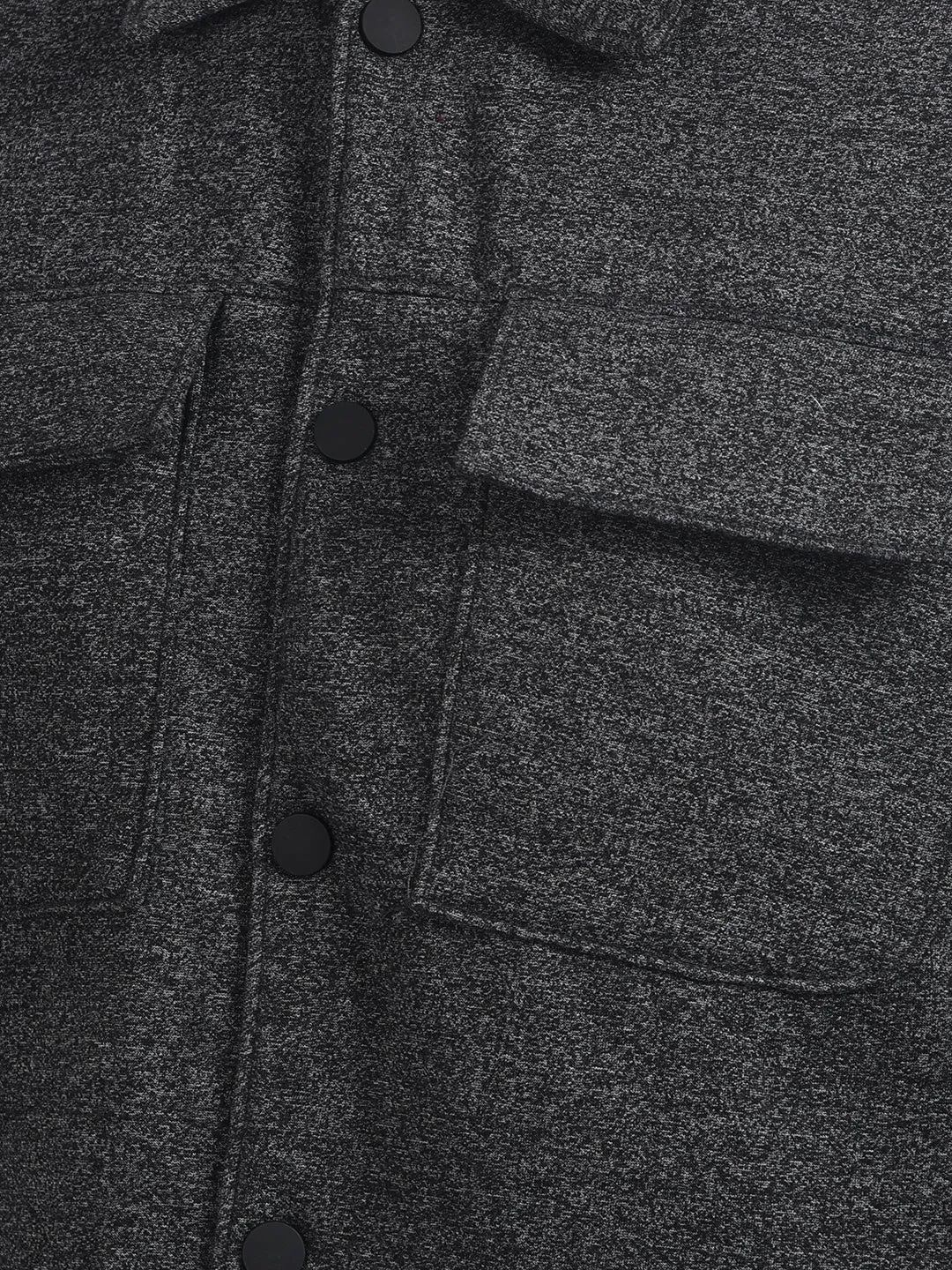 COBB SOLID DARK GREY COLLAR SHACKET