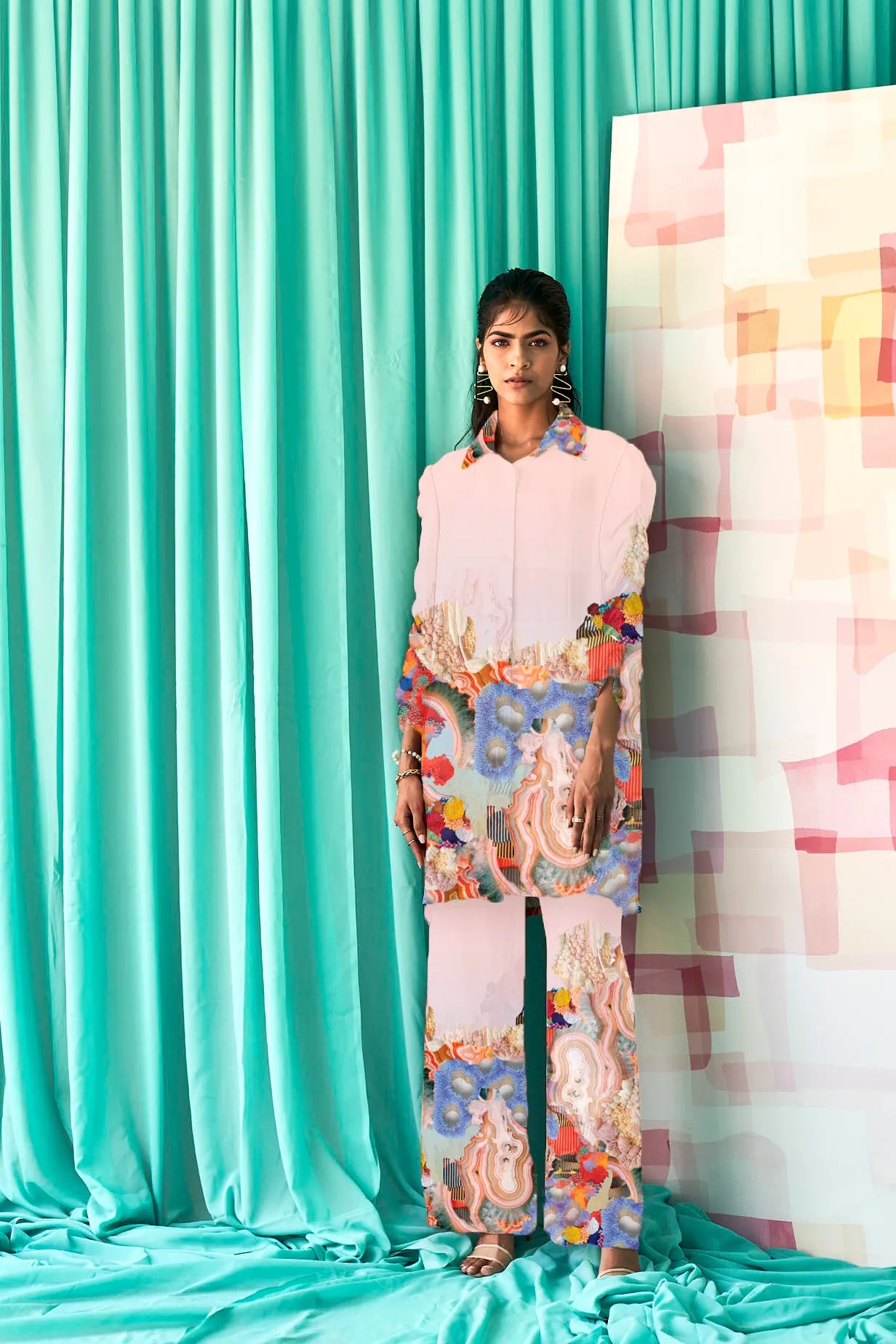 Coral Flora Print Co-ord