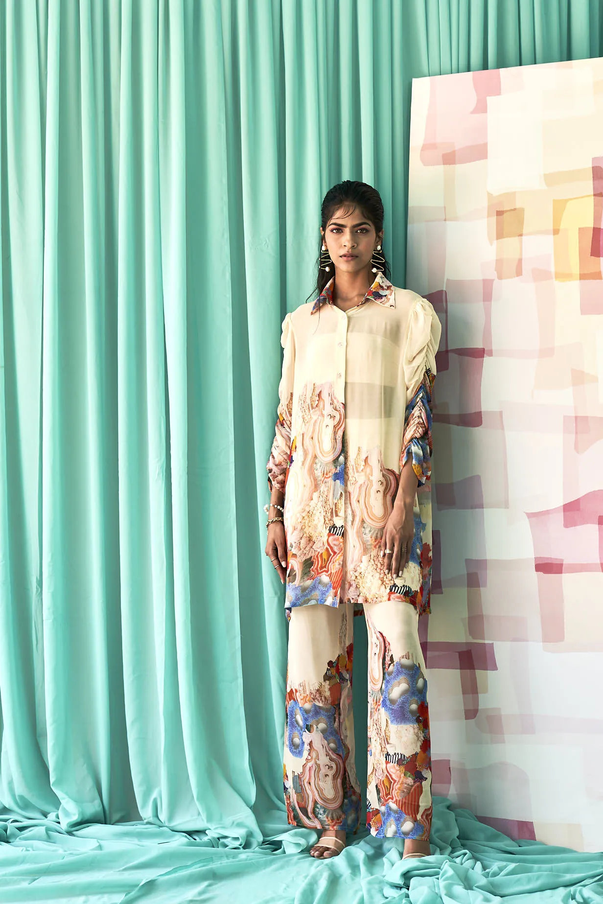 Coral Flora Print Co-ord