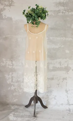 Cream lace slip