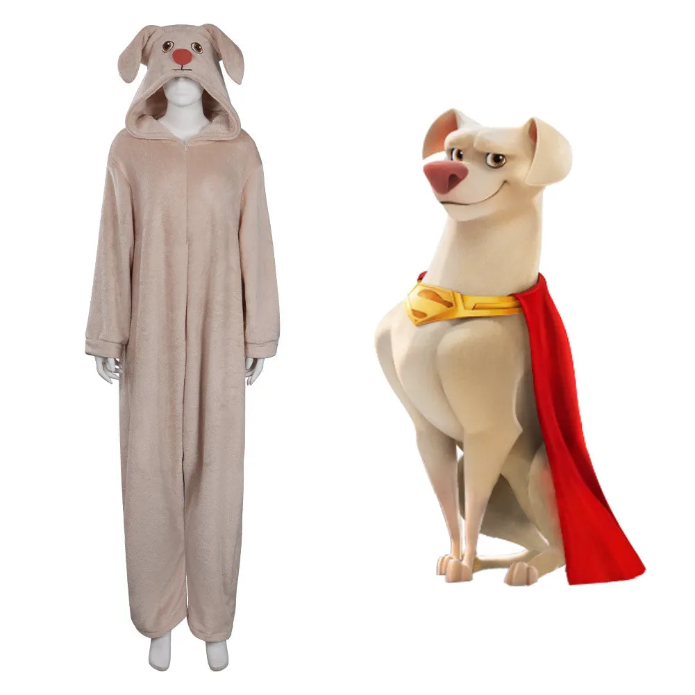 DC League of Super-Pets Krypto Cosplay Costume Jumpsuit Sleepwear Pajams Outfits Halloween Suit