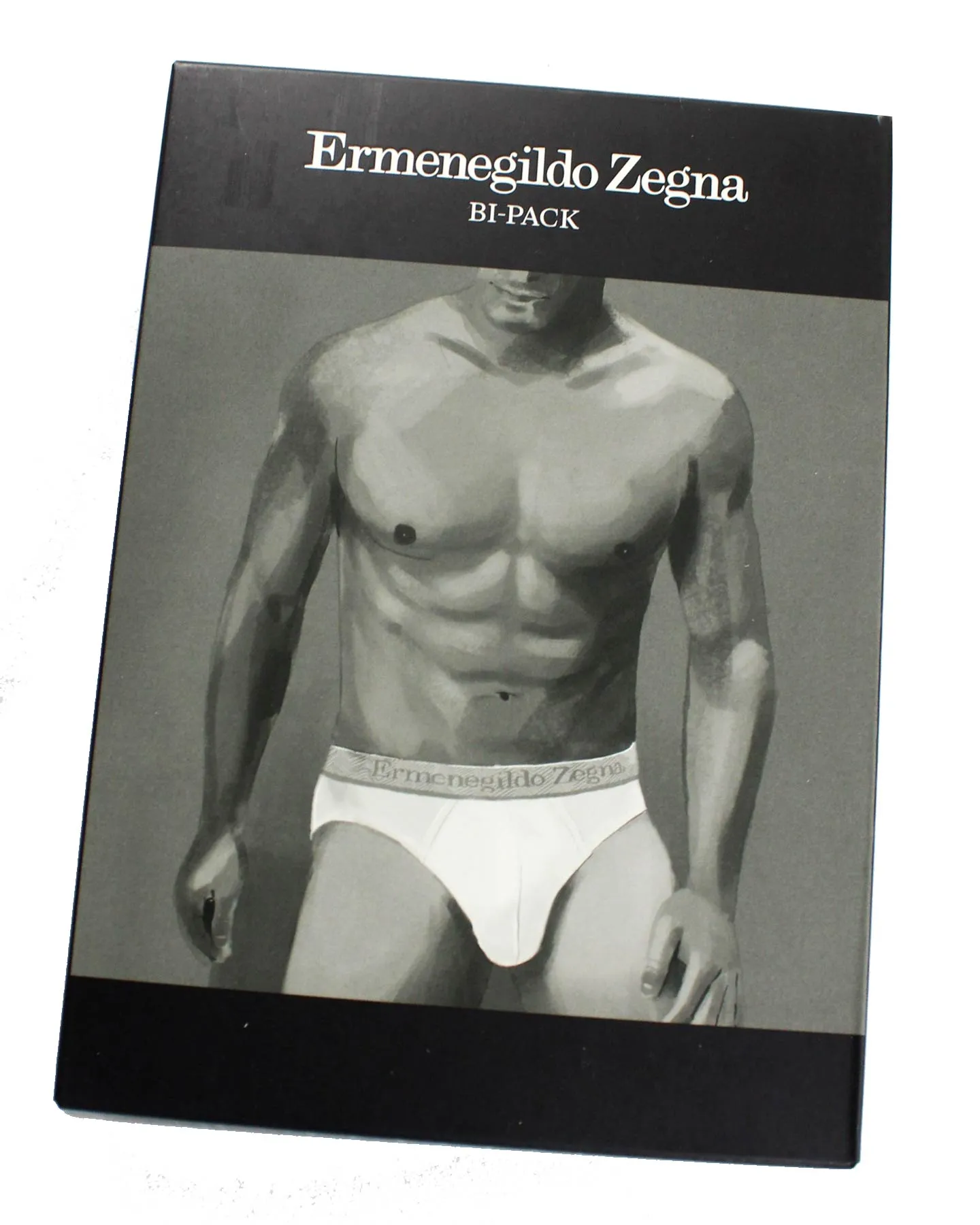 Ermenegildo Zegna Underwear Gray Stretch Cotton Midi Brief 2 Pack S SALE