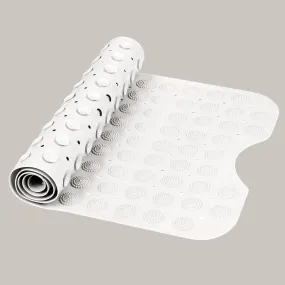 Experia Anti Slip Bath Mat with Suction Cup - 100*40 cm (White Color with Accu Pebble)