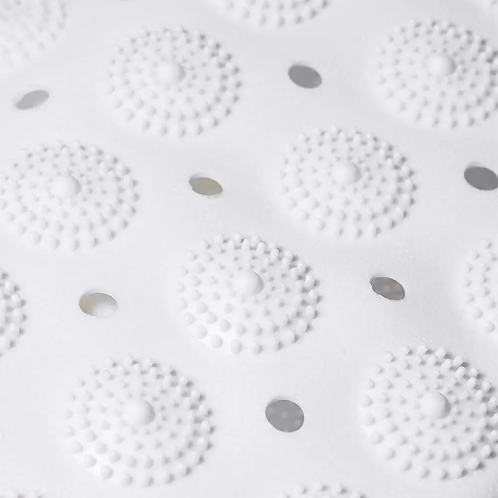 Experia Anti Slip Bath Mat with Suction Cup - 100*40 cm (White Color with Accu Pebble)
