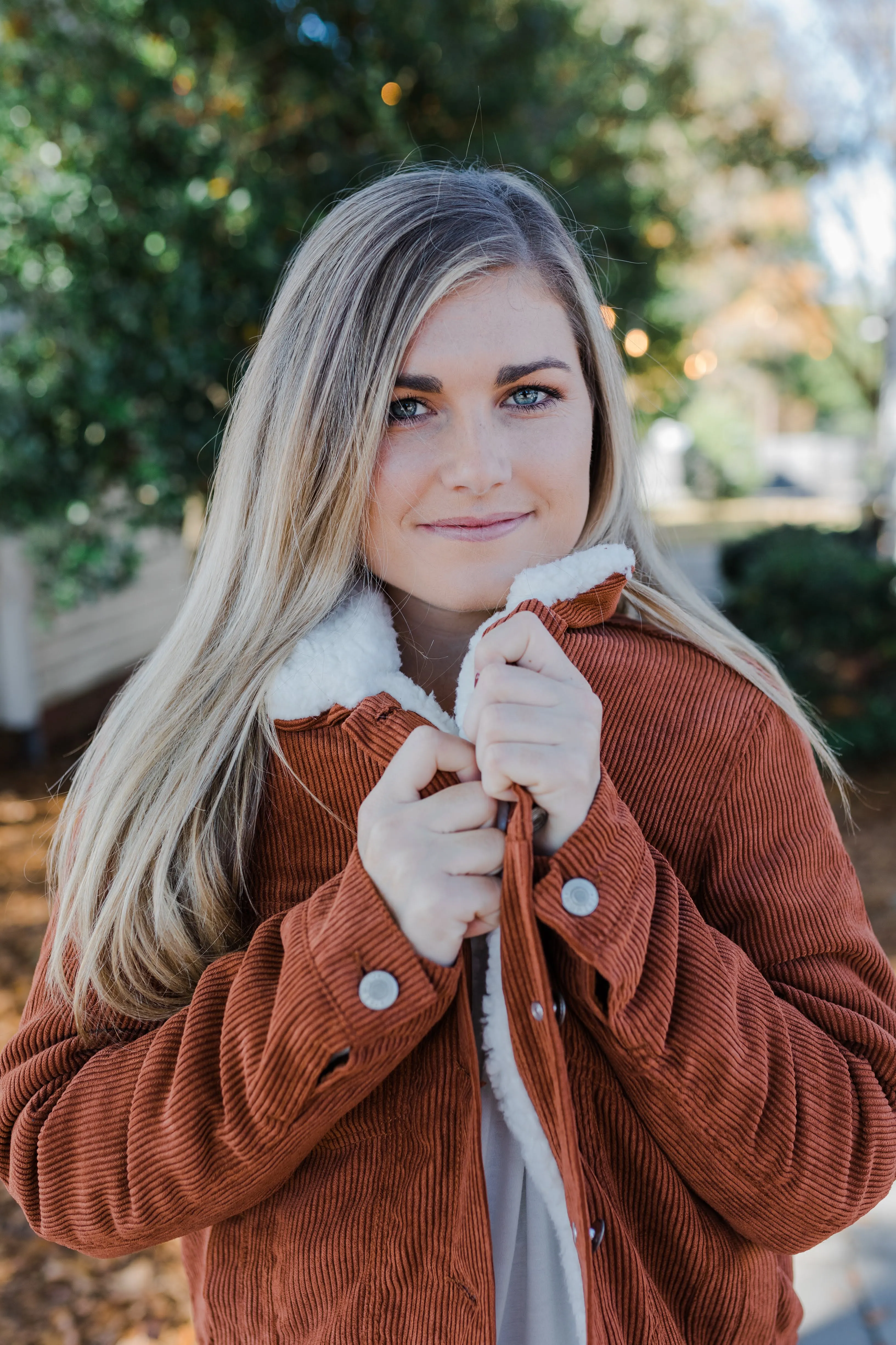 FINAL SALE Cinnamon Teddy Fleece Corduroy Fleece Jacket