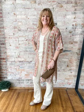 flair colored denim trousers