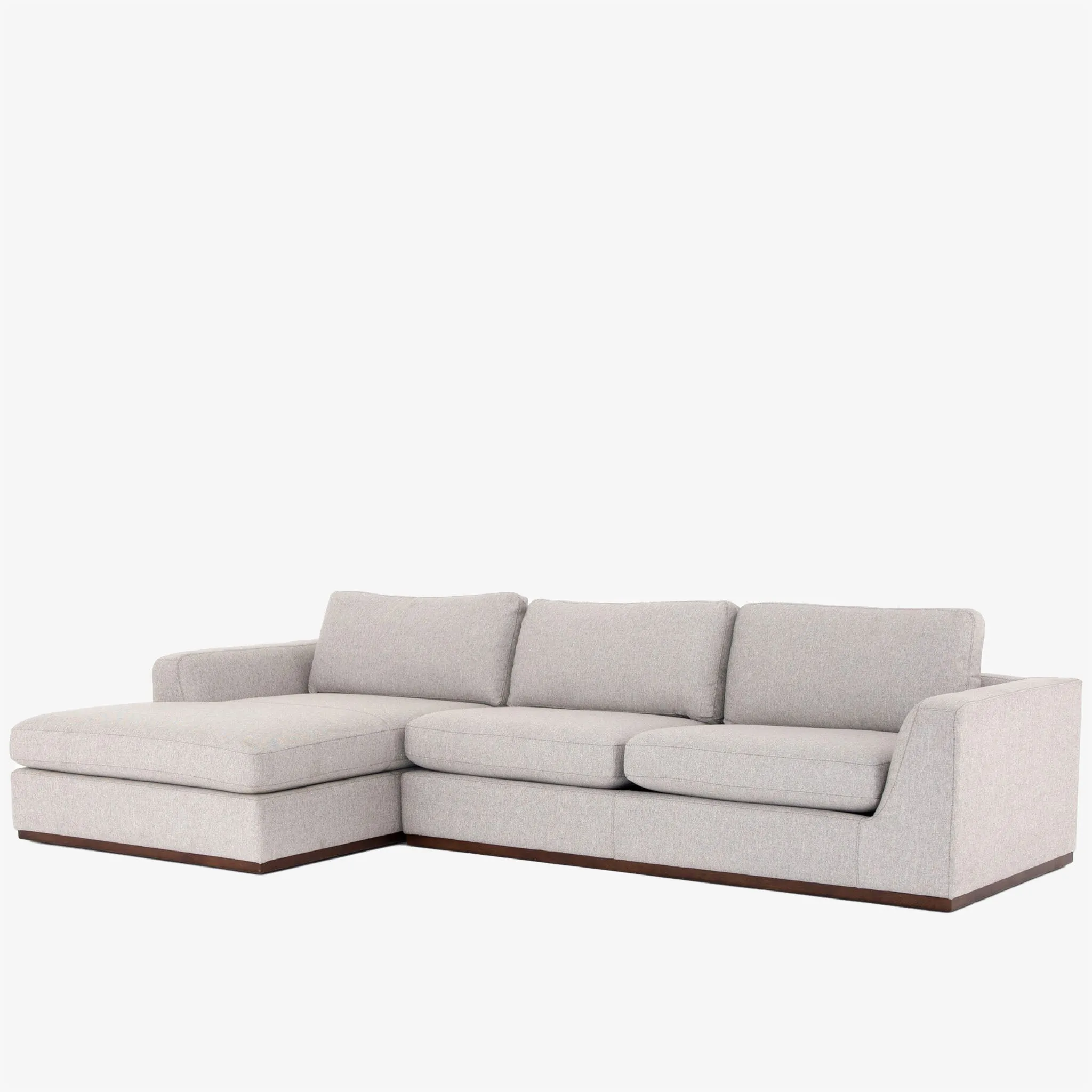 Four Hands Colt 2-Piece Sectional in Aldred Silver Left Chaise