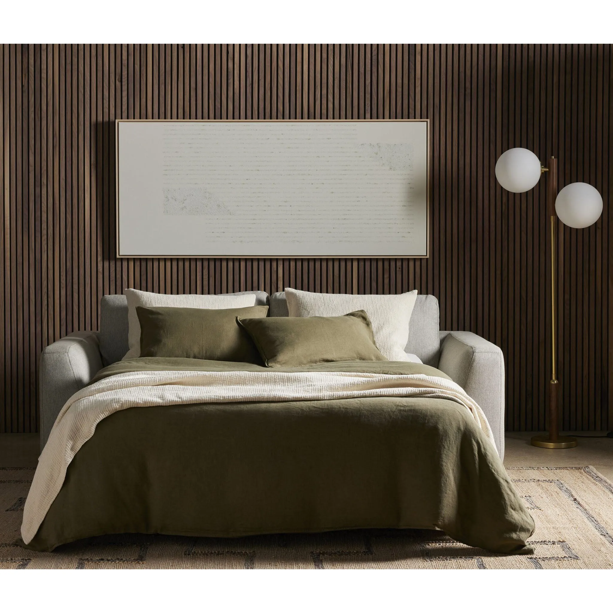 Four Hands Colt Sofa Bed in Aldred Silver
