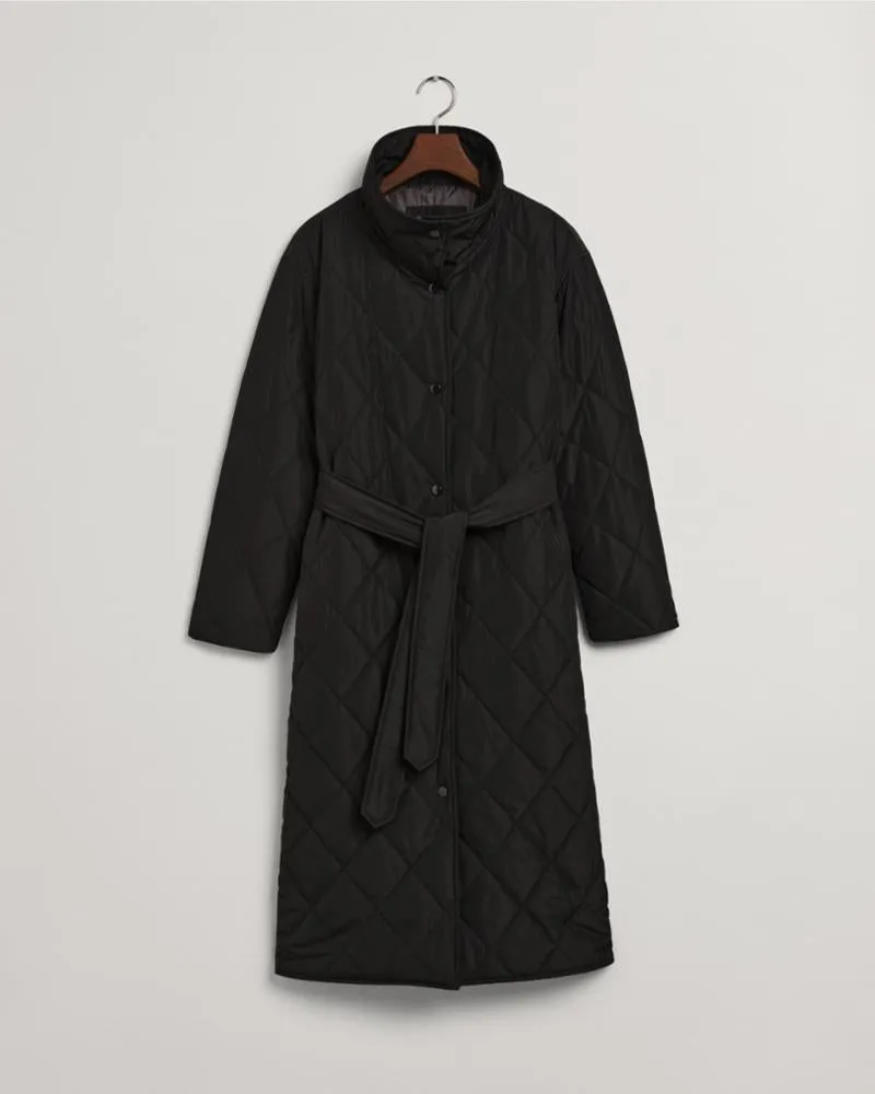 Gant Apparel Womens QUILTED COAT 19/EBONY BLACK