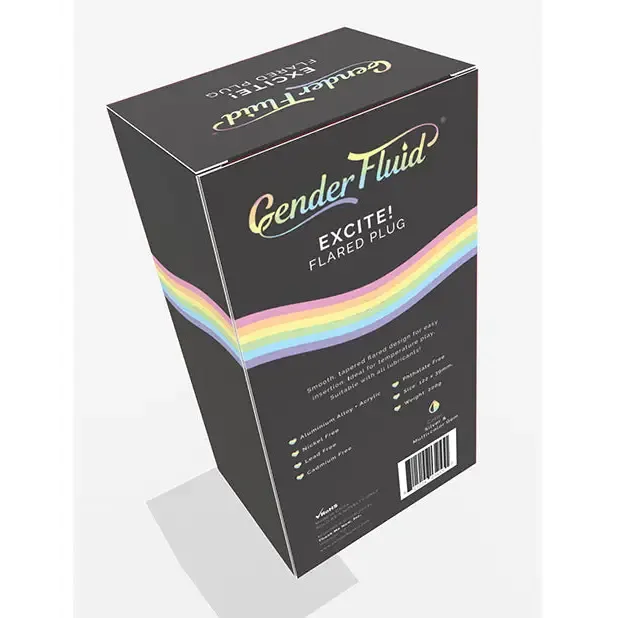 Gender Fluid Excite! Flared Plug - Silver