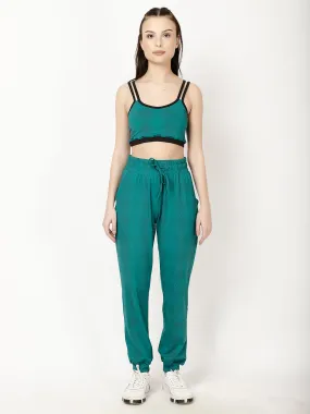 Green Print Light Joggers