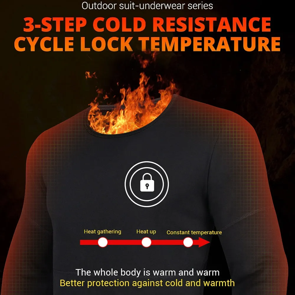 Heated Thermal Underwear Fleece Warm Top Pants Electric Heating Clothing