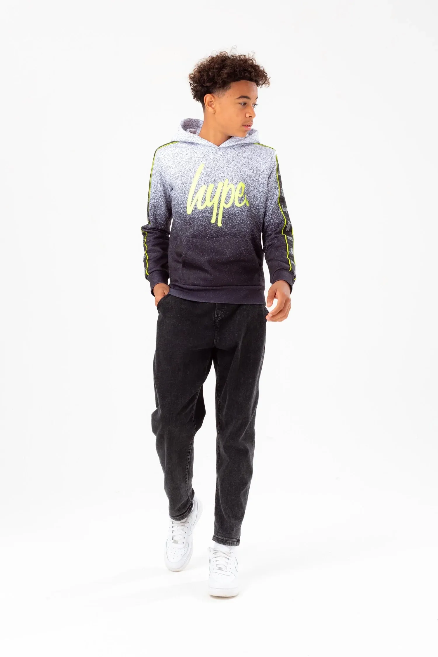 Hype Mono Speckle Fade Tape Hoodie Yvlr388
