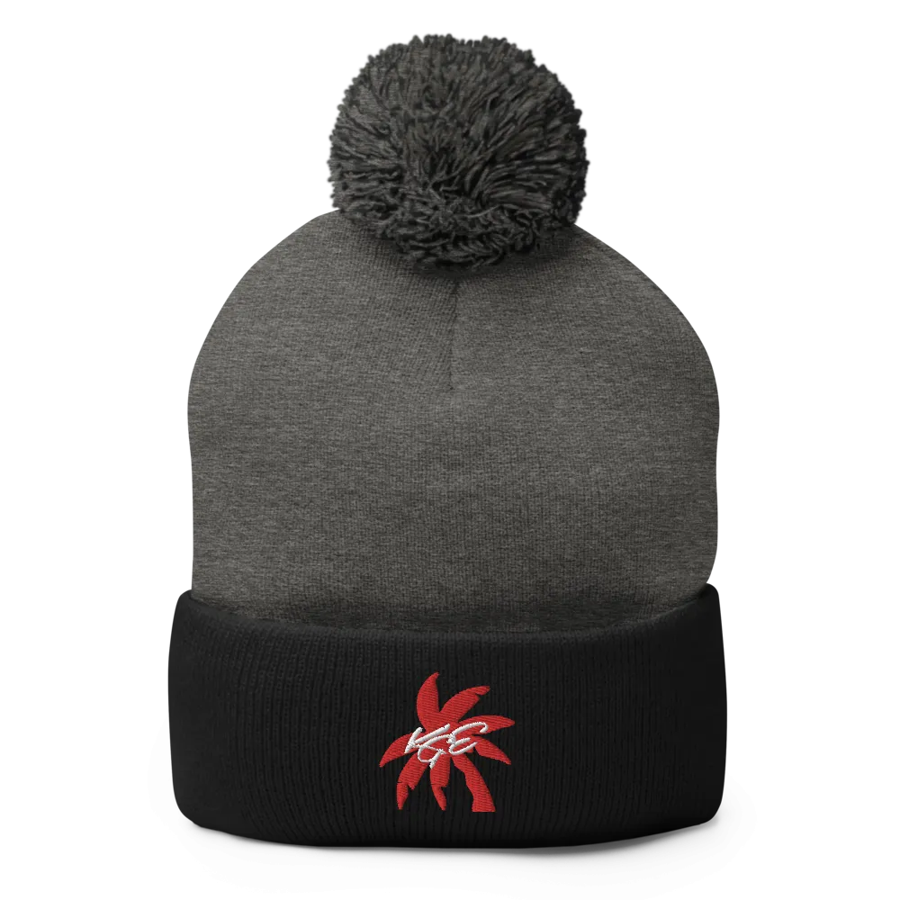 KGE Unlid Palm Paradise Pom-Pom Beanie