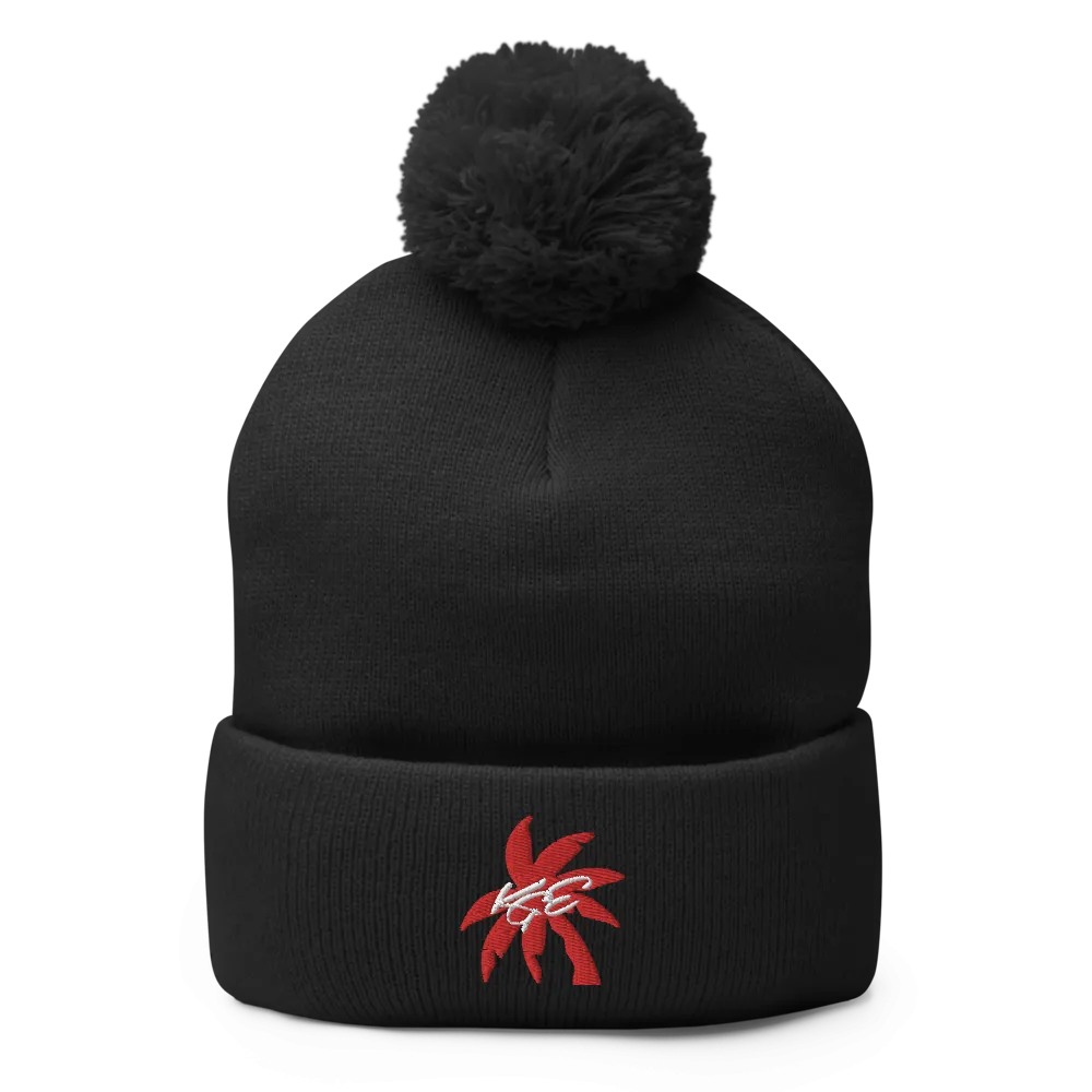 KGE Unlid Palm Paradise Pom-Pom Beanie