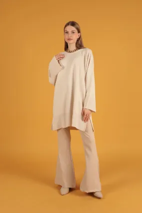KKT Atlas Fabric Spanish Women's Trousers-Beige - Asheville