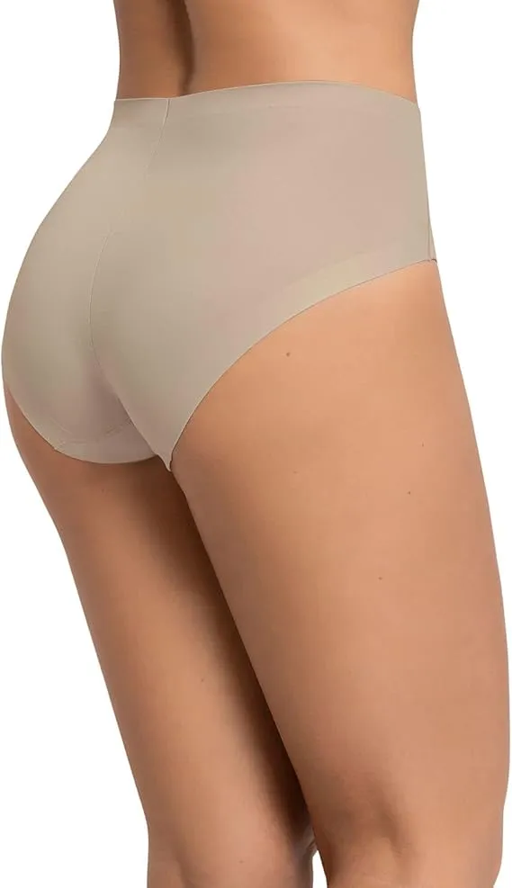 Leonisa Mid-Rise Moderate Compression Classic Underwear  Light Beige Size M