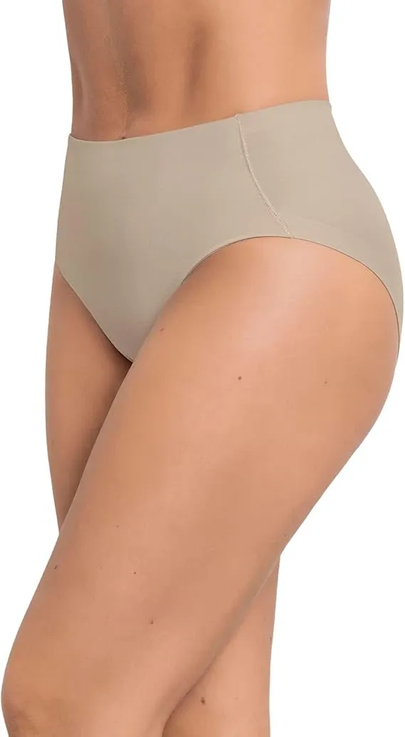Leonisa Mid-Rise Moderate Compression Classic Underwear  Light Beige Size M
