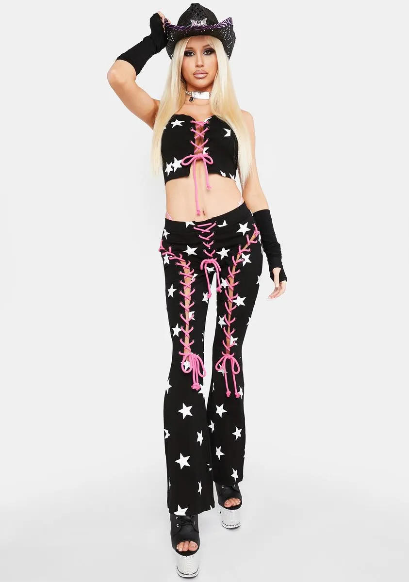 Lights Camera Action Flared Pants