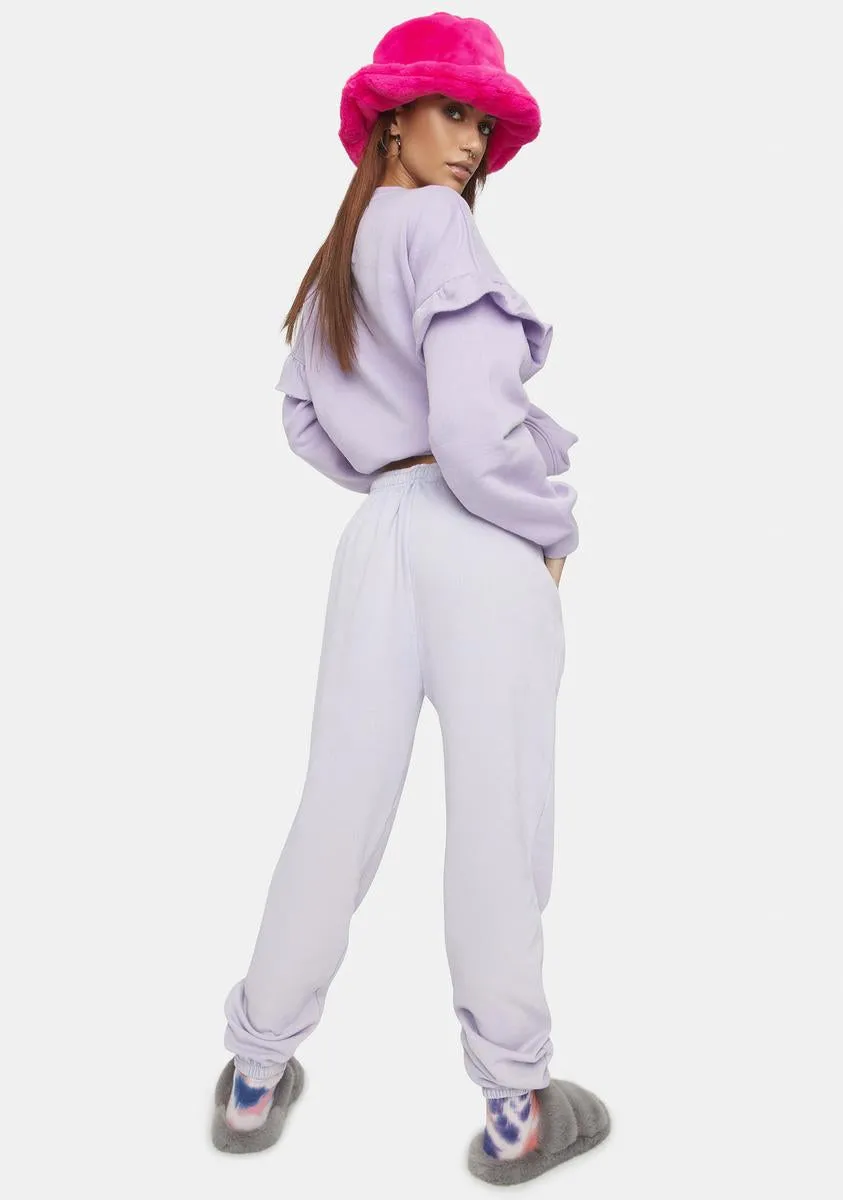 Lilac Megan Washed Joggers